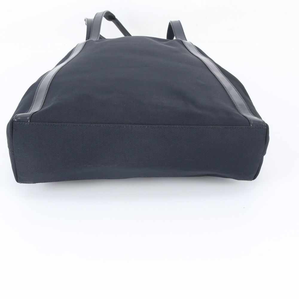 Gucci Leather Canvas Shoulder Bag Hand Navy — view 6