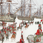 Hermes Carre 90 Marine Et Cavalerie Sea and Cavalry Scarf Black Multicolor Silk — view 2