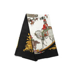 Hermes Carre 90 Marine Et Cavalerie Sea and Cavalry Scarf Black Multicolor Silk — view 3