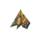 Hermes Carre 45 Cliquetis Scarf Khaki Multicolor Silk — view 3