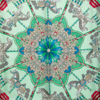 Hermes Luna Park Amusement Scarf Green Multicolor Silk — view 2