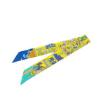 Hermes Twilly la Maison Des Carres de Carre Scarf Yellow Multicolor Silk