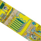 Hermes Twilly la Maison Des Carres de Carre Scarf Yellow Multicolor Silk — view 3
