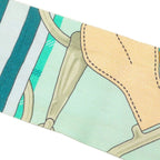 Hermes Twilly Tatersale Tattersall Scarf Green Silk — view 5