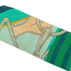 Hermes Twilly Tatersale Tattersall Scarf Green Silk — view 4