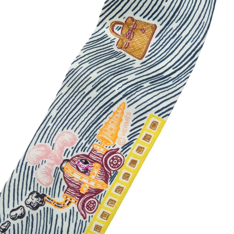 Hermes Twilly Super Silk Quest Scarf Multicolor — view 3
