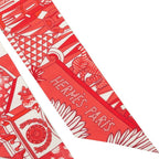 Hermes Twilly Animapolis Scarf Red Silk — view 2
