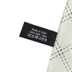 Chanel CC Logo Scarf Black White Silk — view 5