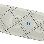 Chanel CC Logo Scarf Black White Silk — view 2