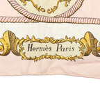 Hermes Carre 90 LV Dovicvs Magnvs White Louis 14 on Horseback Scarf Pink — view 8