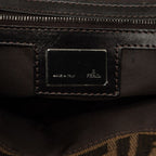 Fendi Zucca Tote Shoulder Bag Brown Canvas Leather — view 7