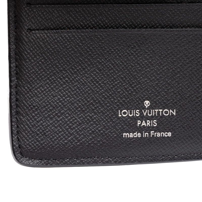 Louis Vuitton Epi Portefeuille Multiple Bifold Wallet Billfold Noir Black — view 5