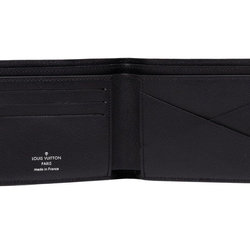 Louis Vuitton Epi Portefeuille Multiple Bifold Wallet Billfold Noir Black — view 4