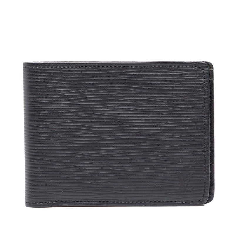 Louis Vuitton Epi Portefeuille Multiple Bifold Wallet Billfold Noir Black