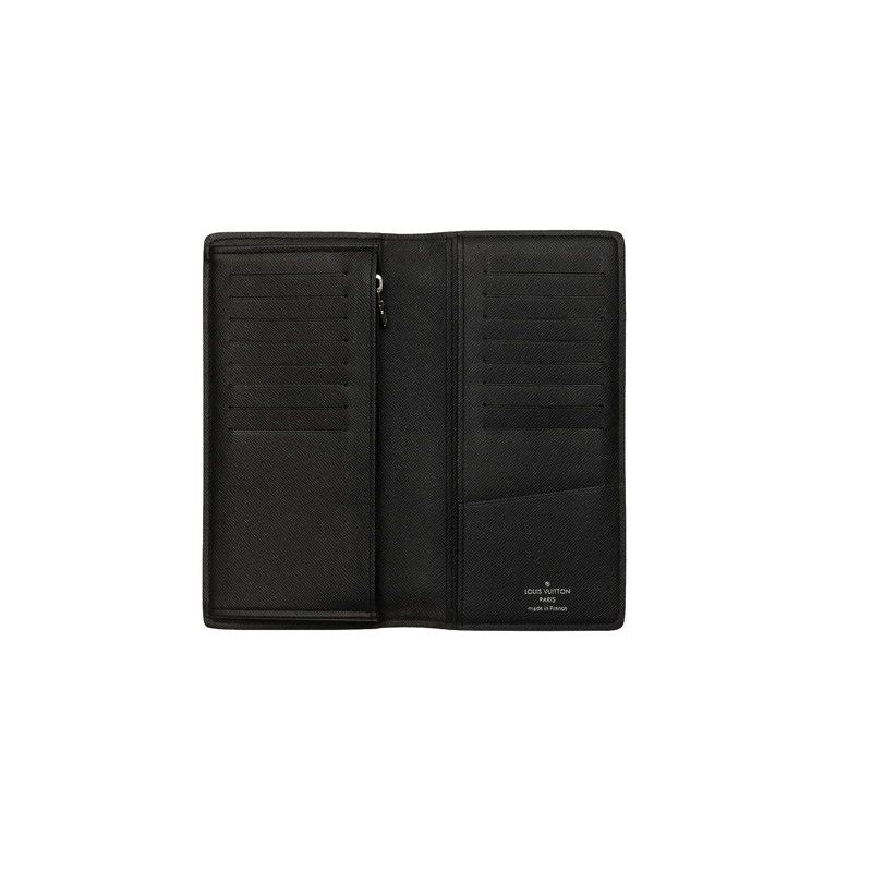 Louis Vuitton Monogram Eclipse Portefeuille Brazza Wallet Gray Leather — view 5