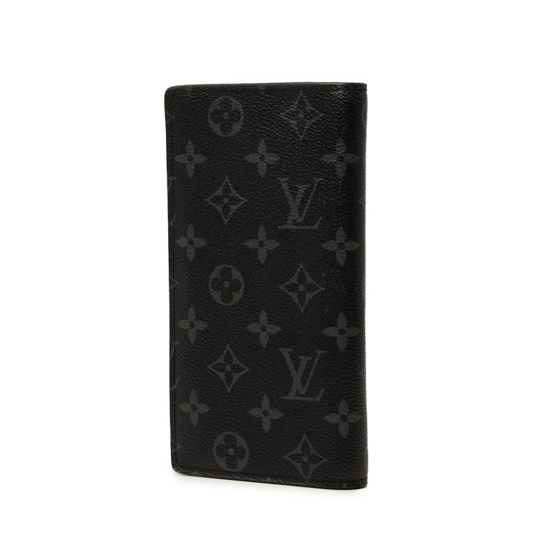 Louis Vuitton Monogram Eclipse Portefeuille Brazza Wallet Gray Leather — view 2