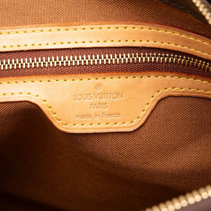 Louis Vuitton Monogram Cabas Piano Tote Shoulder Bag Brown Leather — view 8