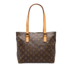 Louis Vuitton Monogram Cabas Piano Tote Shoulder Bag Brown Leather