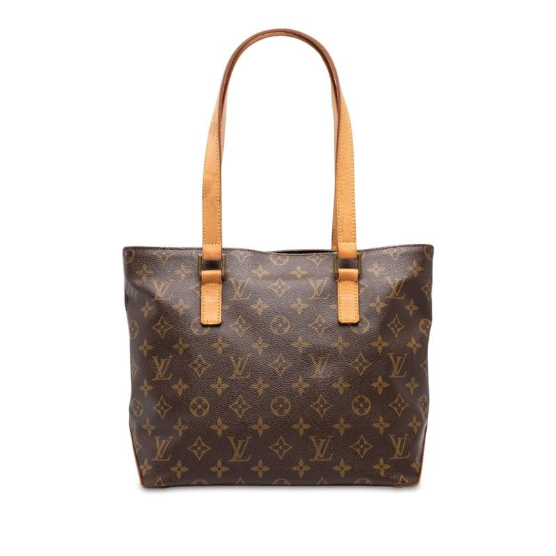 Louis Vuitton Monogram Cabas Piano Tote Shoulder Bag Brown Leather