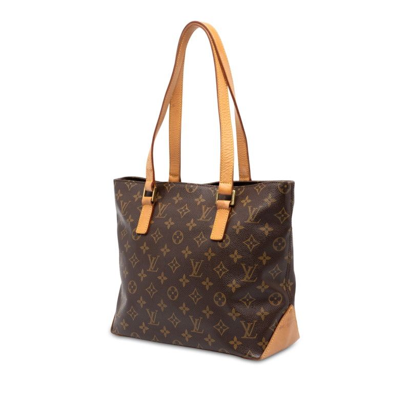 Louis Vuitton Monogram Cabas Piano Tote Shoulder Bag Brown Leather — view 2