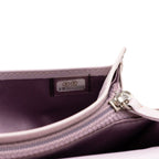 Chanel CC Logo Camellia Embossed Wallet Greige Silver Lambskin — view 7