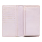 Chanel CC Logo Camellia Embossed Wallet Greige Silver Lambskin — view 4