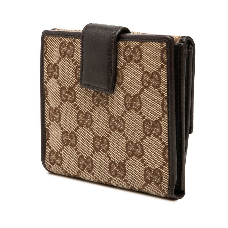 Gucci GG Canvas Bifold Wallet Beige Brown — view 2