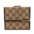 Gucci GG Canvas Bifold Wallet Beige Brown