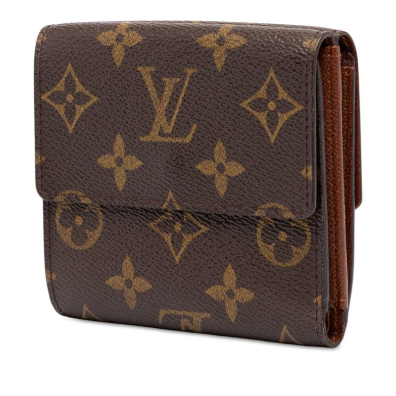 Louis Vuitton Monogram Portefeuille Elise Bifold Wallet Brown Leather — view 2