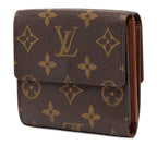Louis Vuitton Monogram Portefeuille Elise Bifold Wallet Brown Leather — view 2