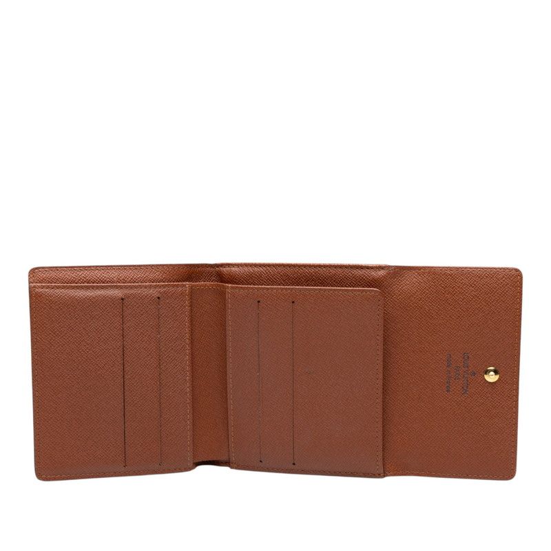 Louis Vuitton Monogram Portefeuille Elise Bifold Wallet Brown Leather — view 4