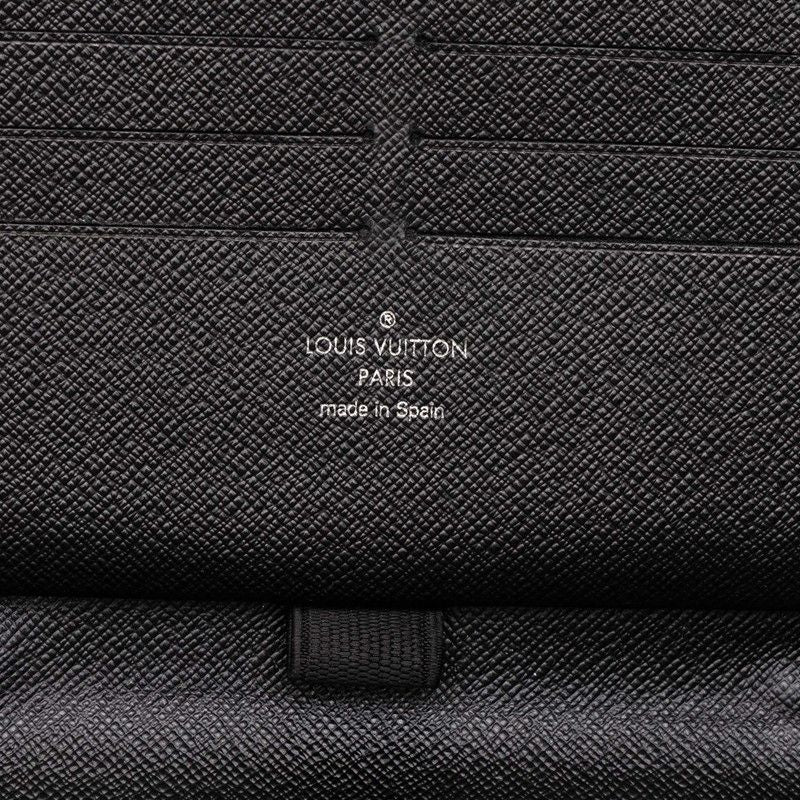 Louis Vuitton Damier Graphite Zippy Organizer Zip Around Wallet Black Leather — view 6