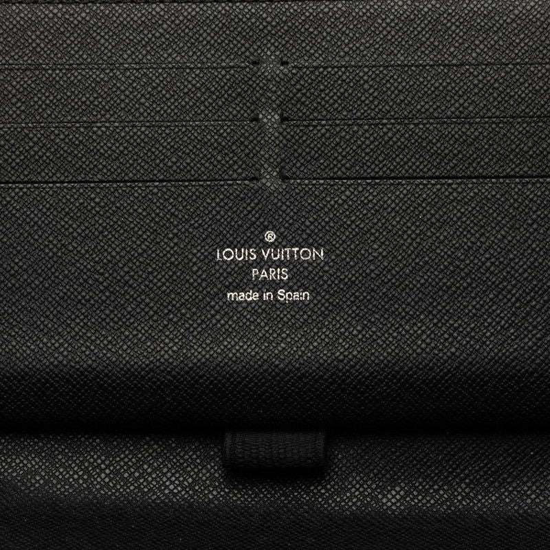 Louis Vuitton Damier Graphite Zippy Organizer Zip Around Wallet Black Leather — view 6