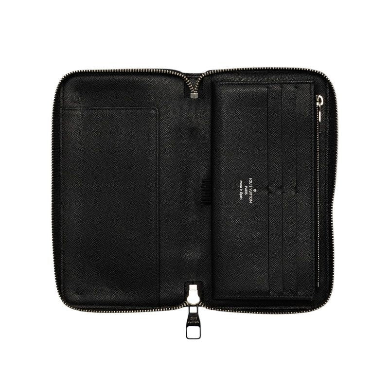 Louis Vuitton Damier Graphite Zippy Organizer Zip Around Wallet Black Leather — view 4