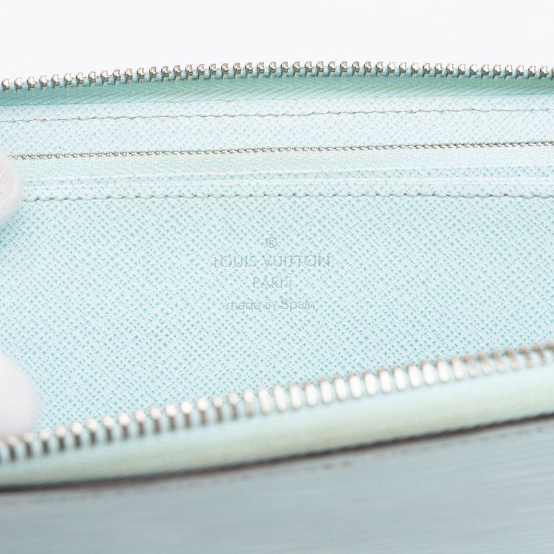 Louis Vuitton Epi Zippy Wallet Zip Around Light Blue Leather — view 7