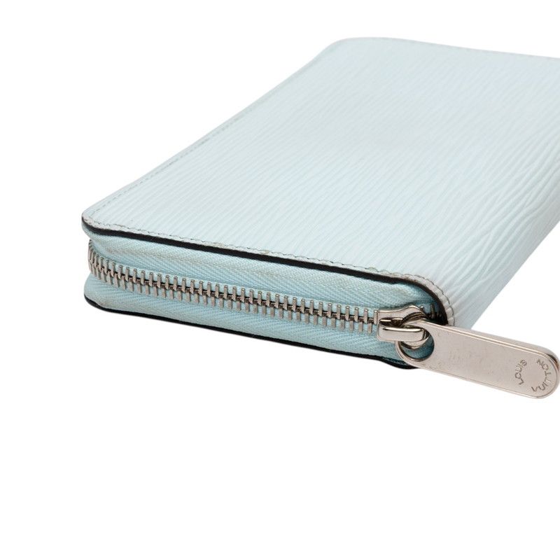 Louis Vuitton Epi Zippy Wallet Zip Around Light Blue Leather — view 5