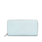 Louis Vuitton Epi Zippy Wallet Zip Around Light Blue Leather