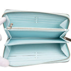 Louis Vuitton Epi Zippy Wallet Zip Around Light Blue Leather — view 6