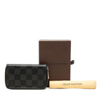 Louis Vuitton Damier Graphite Zippy Coin Purse Black Leather — view 7