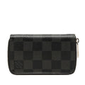 Louis Vuitton Damier Graphite Zippy Coin Purse Black Leather