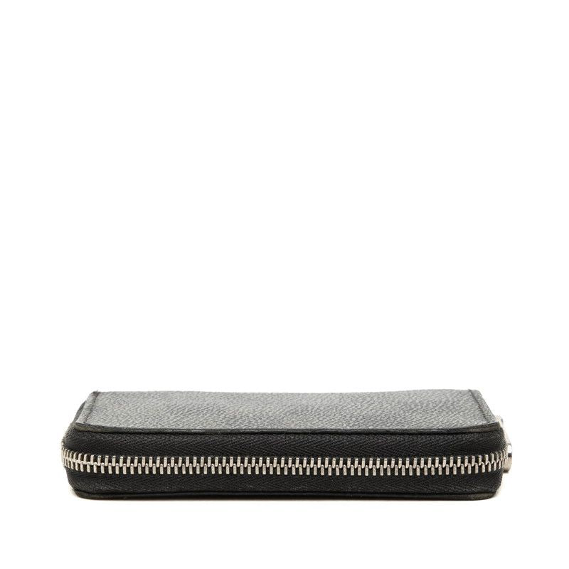 Louis Vuitton Damier Graphite Zippy Coin Purse Black Leather — view 3