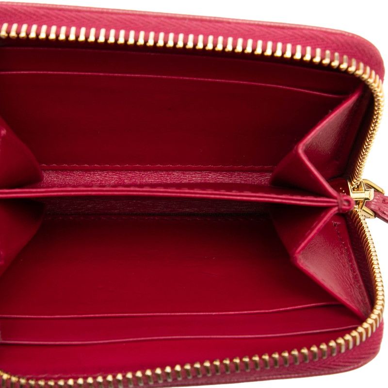 Prada Card Case Coin Purse Pink Leather — view 4