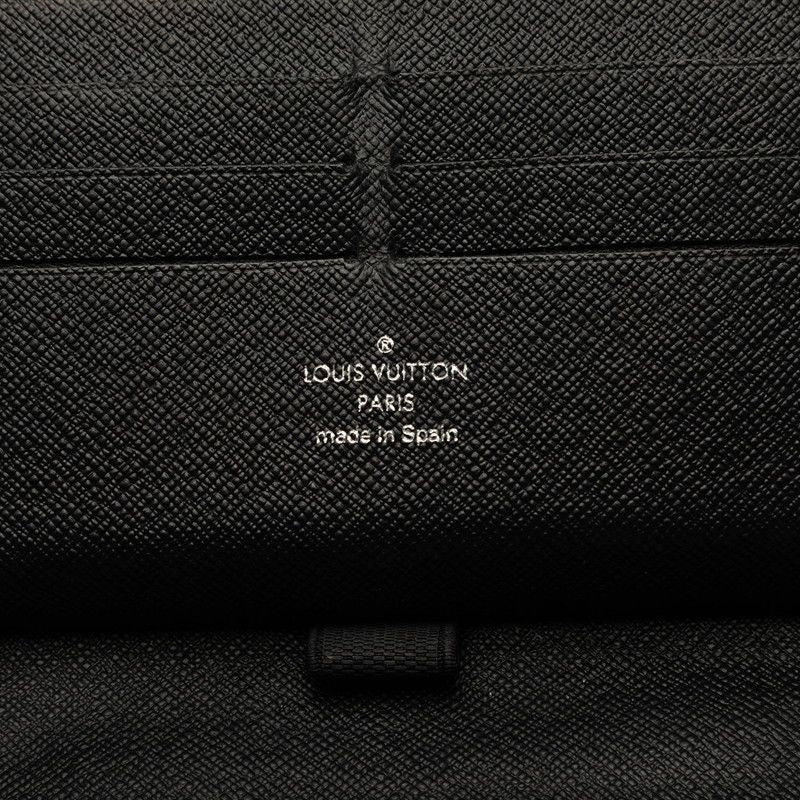 Louis Vuitton Damier Graphite Zippy Organizer Zip Around Wallet Black Leather — view 7