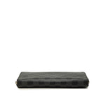 Louis Vuitton Damier Graphite Zippy Organizer Zip Around Wallet Black Leather — view 3