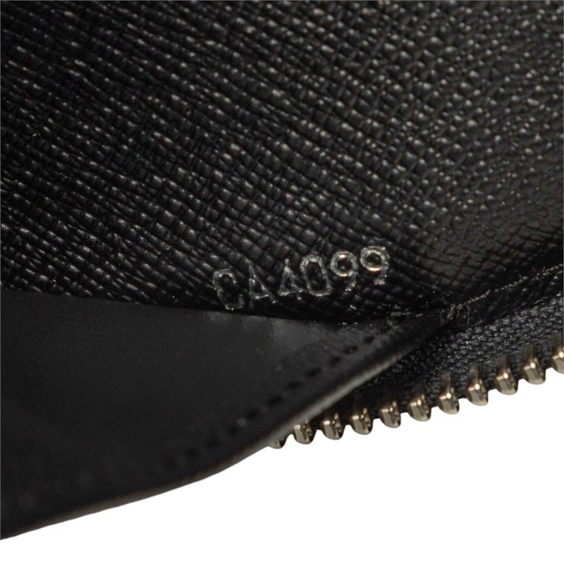 Louis Vuitton Damier Graphite Zippy Organizer Zip Around Wallet Black Leather — view 8