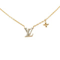 Louis Vuitton Necklace LV Iconic Gold Plated Rhinestone