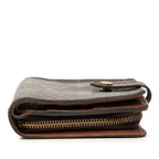 Louis Vuitton Monogram Compact Zip Wallet Bifold Brown Leather — view 3