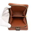 Louis Vuitton Monogram Compact Zip Wallet Bifold Brown Leather — view 5
