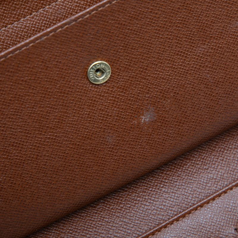 Louis Vuitton Monogram Porte Tresor Etui Papi Bifold Wallet Brown Leather — view 7