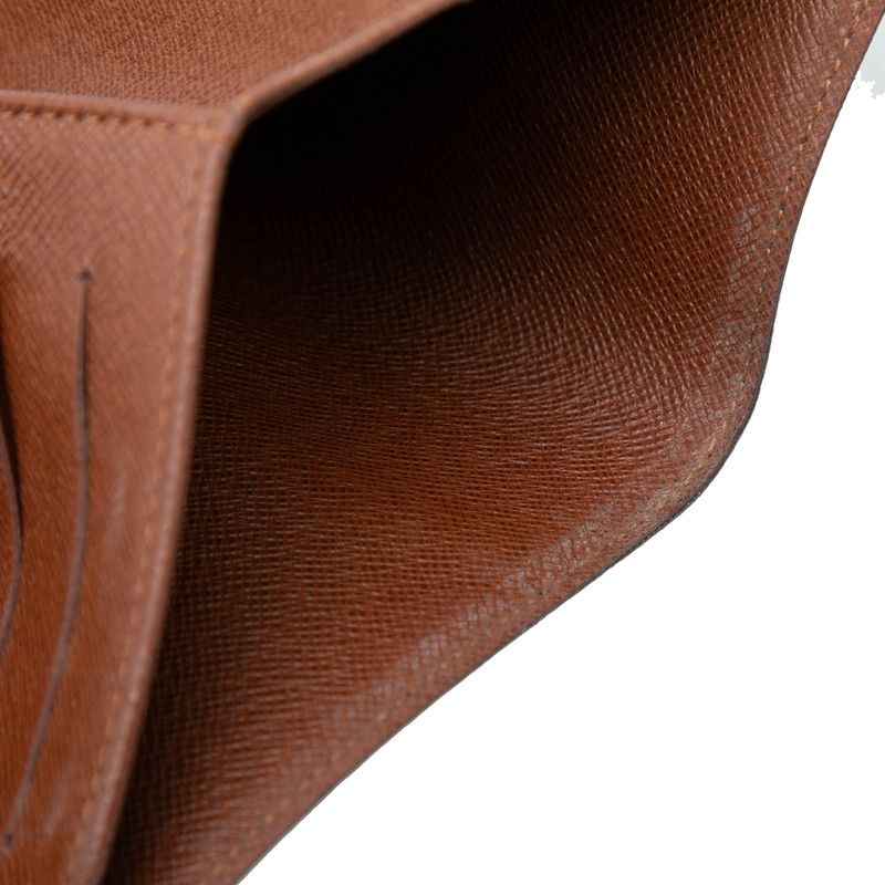 Louis Vuitton Monogram Porte Tresor Etui Papi Bifold Wallet Brown Leather — view 6